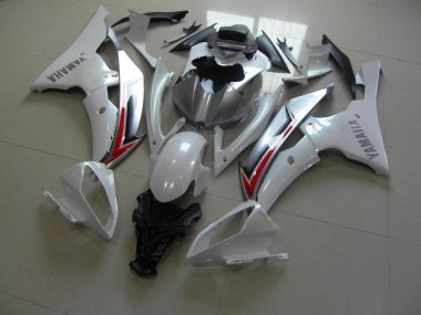 Affordable 2008-2016 Pearl White Silver Yamaha YZF R6 Motorcycle Fairings Canada