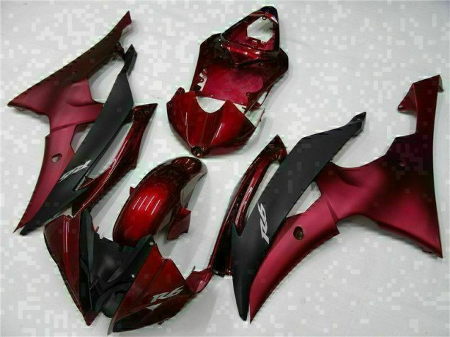 Affordable 2008-2016 Red Black Yamaha YZF R6 Fairing Kit Canada