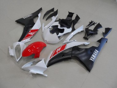 Affordable 2008-2016 White and Matte Black Yamaha YZF R6 Motorcycle Fairings Canada