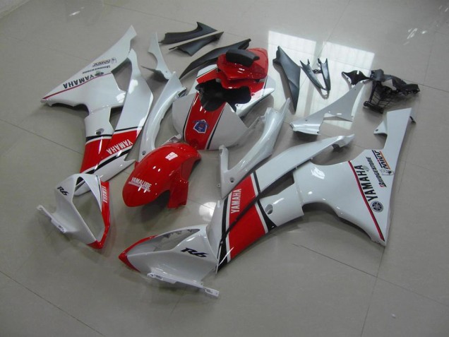 Affordable 2008-2016 White Red OEM Style Yamaha YZF R6 Motorcycle Fairings Canada