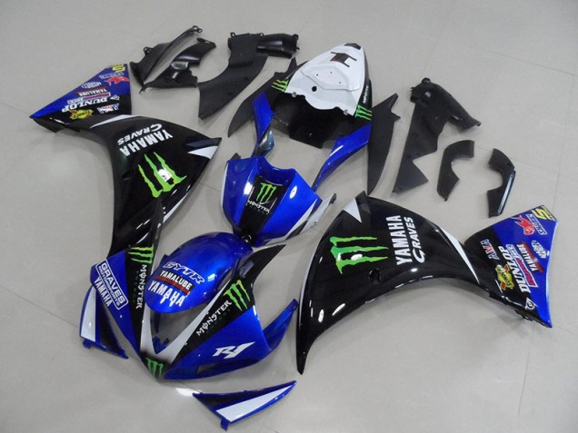 Affordable 2009-2011 Blue Black Monster Yamaha YZF R1 Motorcycle Fairings & Bodywork Canada Affordable 2009-2011 Blue Black Monster Yamaha YZF R1 Motorcycle Fairings & Bodywork Canada