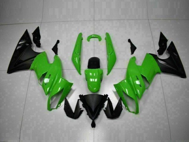 Affordable 2009-2011 Green Black Kawasaki Ninja EX650 Injection Motorcycle Fairings Canada Affordable 2009-2011 Green Black Kawasaki Ninja EX650 Injection Motorcycle Fairings Canada
