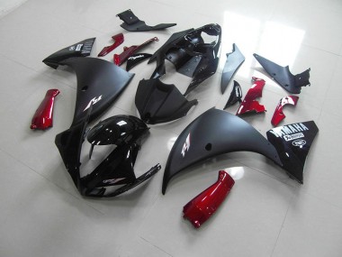 Affordable 2009-2011 Matte Black Red Yamaha YZF R1 Motorcycle Fairings Canada