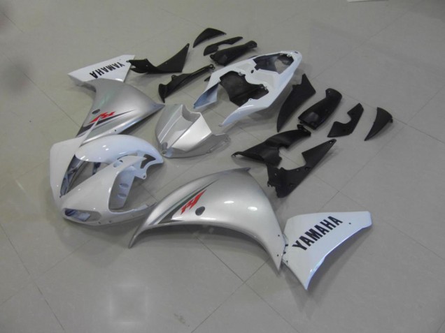 Affordable 2009-2011 White Silver Yamaha YZF R1 Motorcycle Fairings Canada