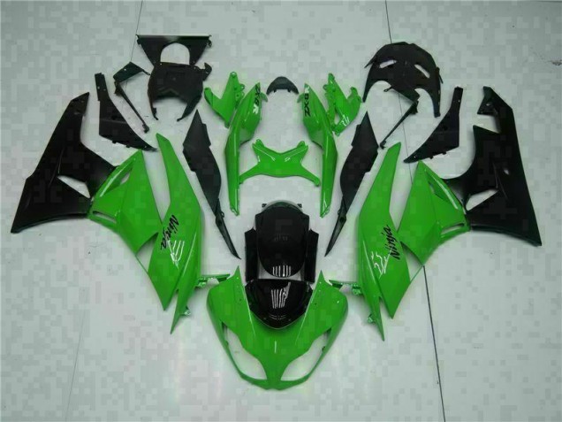 Affordable 2009-2012 Black Green Kawasaki Ninja ZX6R Motorcycle Fairings Canada Affordable 2009-2012 Black Green Kawasaki Ninja ZX6R Motorcycle Fairings Canada
