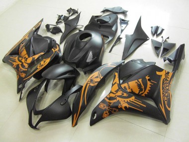 Affordable 2009-2012 Matte Black Orange Sticker Honda CBR600RR Motorcycle Fairings Canada