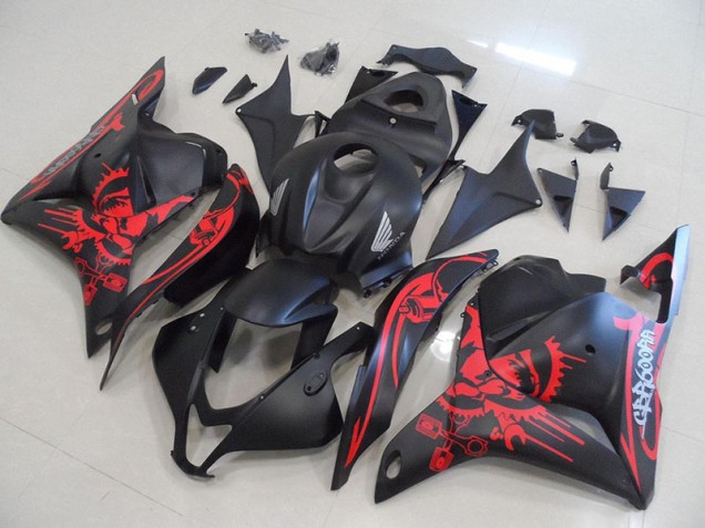 Affordable 2009-2012 Matte Black with Red Skull Honda CBR600RR Motorcycle Fairings Canada Affordable 2009-2012 Matte Black with Red Skull Honda CBR600RR Motorcycle Fairings Canada