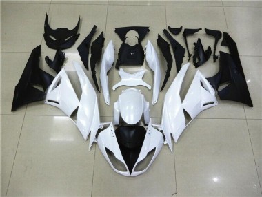 Affordable 2009-2012 White Kawasaki Ninja ZX6R Motorcycle Fairings Canada