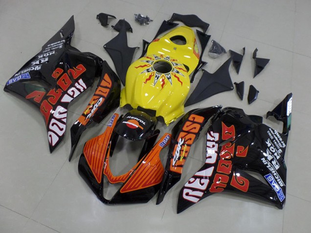 Affordable 2009-2012 Yellow Rossi Race Honda CBR600RR Motorcycle Fairings Canada Affordable 2009-2012 Yellow Rossi Race Honda CBR600RR Motorcycle Fairings Canada
