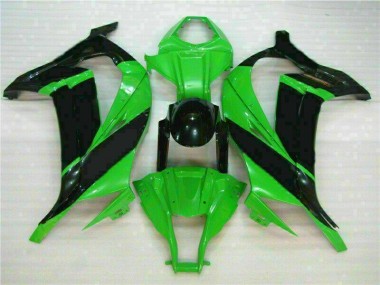 Affordable 2011-2015 Green Black Kawasaki Ninja ZX10R Full Fairing Kit Canada