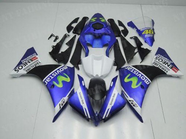 Affordable 2012-2014 Blue White Black Yamaha YZF R1 Motorcycle Fairings Canada Affordable 2012-2014 Blue White Black Yamaha YZF R1 Motorcycle Fairings Canada
