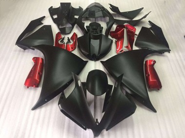 Affordable 2012-2014 Matte Black Glossy Red Yamaha YZF R1 Motorcycle Fairings Canada