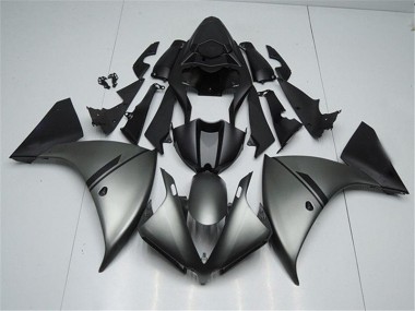 Affordable 2012-2014 Matte Grey Black Yamaha YZF R1 Motorcycle Fairings Canada