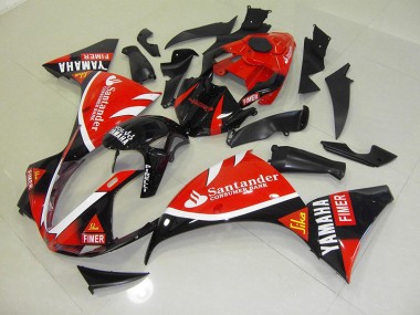 Affordable 2012-2014 Red Black Santander Yamaha YZF R1 Motorcycle Fairings Canada