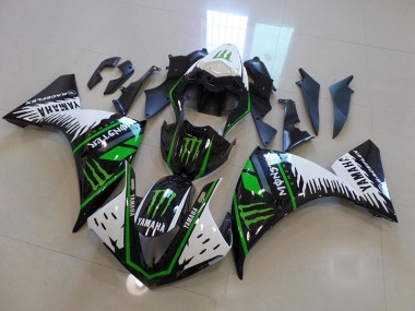 Affordable 2012-2014 White Green Big Monster Yamaha YZF R1 Motorcycle Fairings Canada