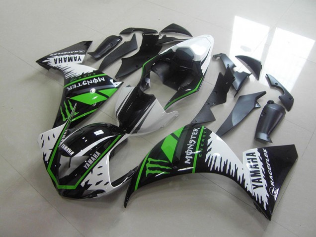 Affordable 2012-2014 White Green Monster Yamaha YZF R1 Motorcycle Fairings Canada Affordable 2012-2014 White Green Monster Yamaha YZF R1 Motorcycle Fairings Canada