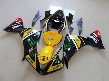 Affordable 2012-2014 Yellow Black Monster Yamaha YZF R1 Motorcycle Fairings & Bodywork Canada