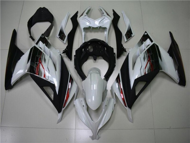 Affordable 2013-2016 White Black Kawasaki Ninja EX300 Motorcycle Fairings Canada
