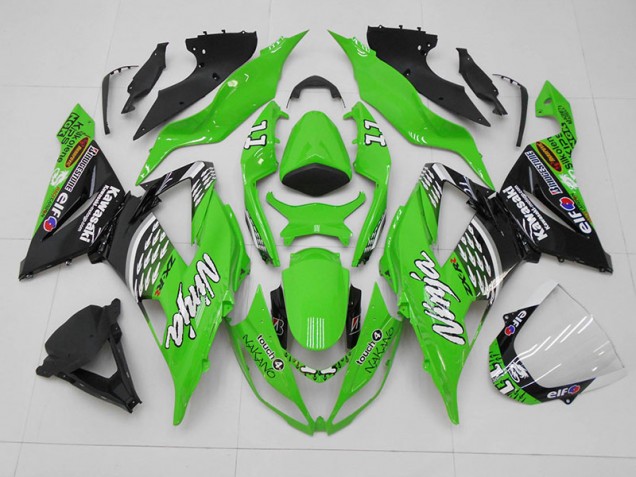Affordable 2013-2018 Green Black 11 Kawasaki Ninja ZX6R Motorcycle Fairings Canada Affordable 2013-2018 Green Black 11 Kawasaki Ninja ZX6R Motorcycle Fairings Canada