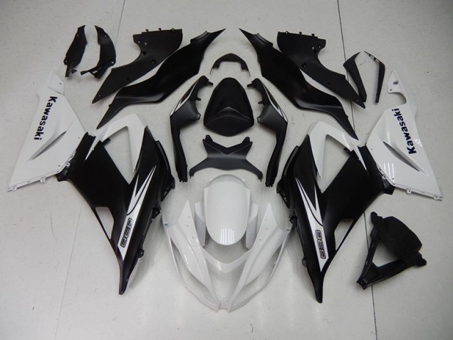 Affordable 2013-2018 White Black Kawasaki Ninja ZX6R Fairing Kit Canada Affordable 2013-2018 White Black Kawasaki Ninja ZX6R Fairing Kit Canada