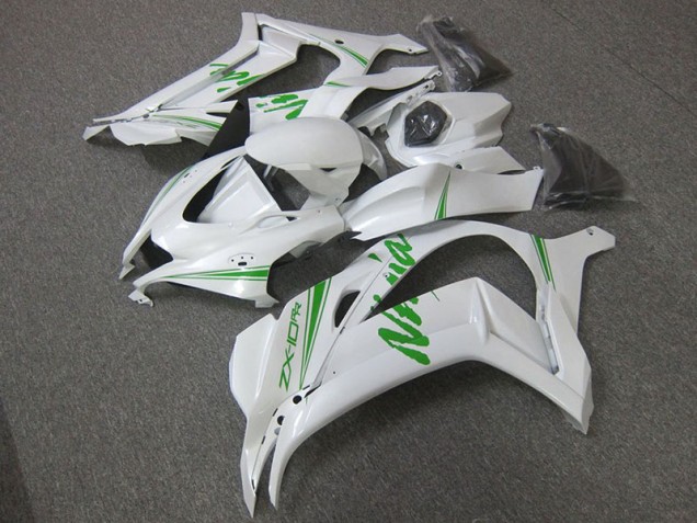 Affordable 2016-2019 White Green Kawasaki Ninja ZX10R Motorcycle Fairings Canada Affordable 2016-2019 White Green Kawasaki Ninja ZX10R Motorcycle Fairings Canada